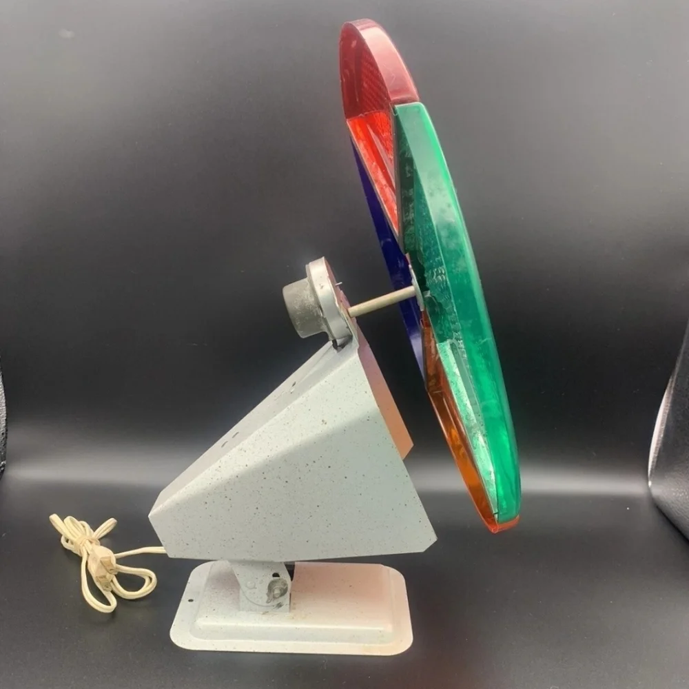 Vintage Penetray Motorized Color Wheel TESTED DOES NOT SPIN LIGHT WORKS CHRISTMA